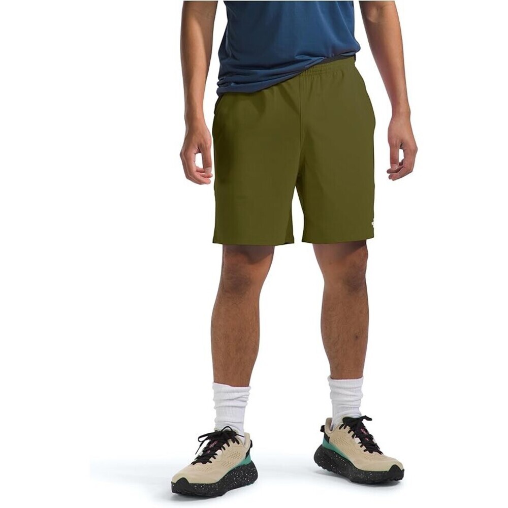 The North Face Wander 2.0 Shorts Men's Olive Flat Front Elastic Waist APP2755